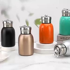 300ml Mini Termos Botol Hot Cold Vacuum Insulated Berinsulasi Baja Tahan Karat Panas Portabel