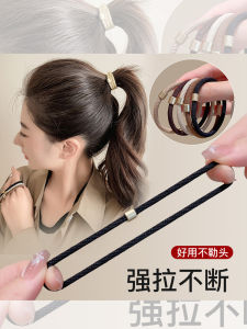 ยางรัดผมสีน้ำตาล ยางยืดทนทาน ยางรัดผมสไตล์เกาหลี สำหรับผู้หญิง รัดผมสูง ยางรัดผมแบบเรียบง่าย สไตล์ไฮเอนด์