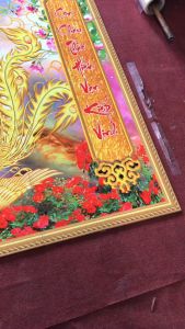 Tranh chim công 3d - tranh gạch 3d chim công - 054XC