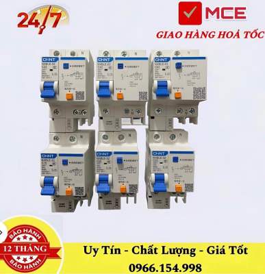 Aptomat Chống Dò Chống Giật CHINT 1P+N 16A -->63A Át Chống Giật 1 Pha tặng 01 thanh cài át