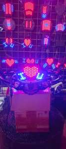 stoplam running vixion new motif i love u dengan 8 mode kedipan otomatis