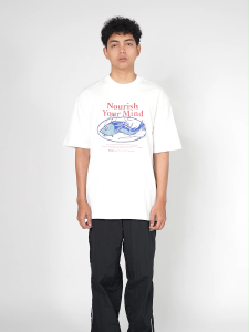 Moutley Kaos Pria Lengan Pendek Oversized Fit Katun 16s Nourish OL-060725