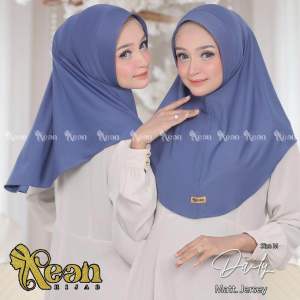 KEAN Hijab Daily Size M Bergo Hamidah Jilbab Instan Hamida Jersey Premium Kerudung Sekolah Simple Pad