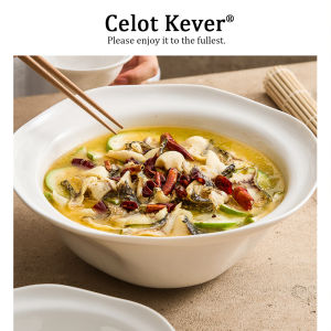 Floral Acid-Fish Hot Soup Ceramic Bowl