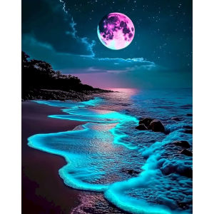 BILIBILI | Oil Painting By Numbers Beach Scenery Seascape DIY Number Drawing Canvas Pictures By Numbers Home Decor Large Size