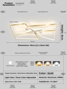 FANZHEN | Modern Minimalist Stylish Long Rectangle Ceiling Light