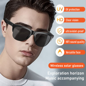 Smart Bluetooth Sunglasses Glasses BT5.3 Wireless Call Outdoor Sports Headphones HIFI Black Technology Anti-touch UV For Men And Women