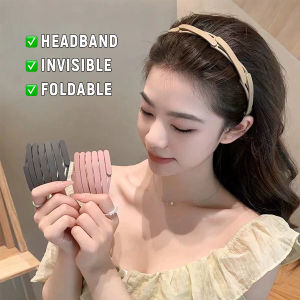 Biblio【Ready in Stock】 1Pc Retractable Headband Portable Hairband Female Summer Invisible Hairband