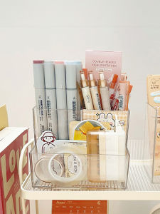 กระดุมใสสำหรับเก็บของบนโต๊ะทำงานแบบหลายช่อง กล่องจัดระเบียบสำหรับการเรียนรู้ในช่วงฤดูใบไม้ร่วง อุปกรณ์สำนักงาน