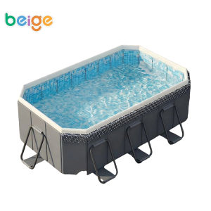 Beige Non-Inflatable Swimming Pool Swimming Pool For Kids Adults Can be used indoors/outdoor Foldable Swimming Pool