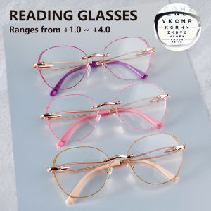 Retro Oval Reading Glasses for Men & Women - +1.00 To +4.00 Magnification Office & Computer Use Trendy Reading Glasses