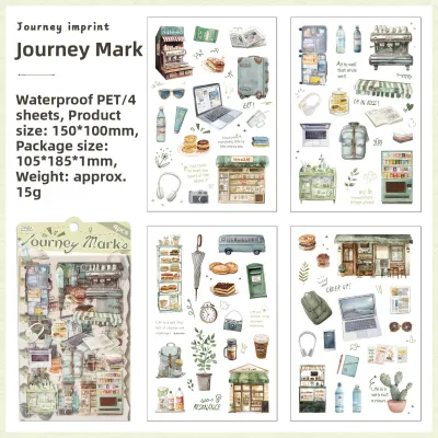 Gimue | Travel Items Decorative Stickers For Journals Photo Albums