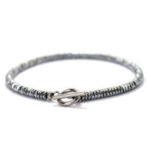 New Irregular Men Bracelet Stainless Steel OT Buckle Pulsera Hombre Arm Strap Cool Jewelry Casual Yoga Meditation Accessories