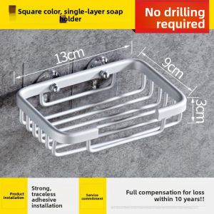 ROLONG | Black Nordic Soap Holder with Suction Cup Wall Mount