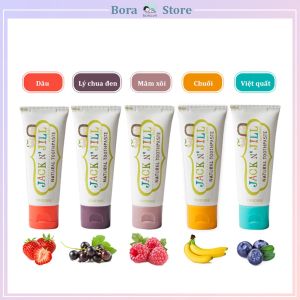 Kem đánh răng cho bé hữu cơ Jack N Jill Úc Organic chính hãng cho bé trên 6 tháng có thể nuốt