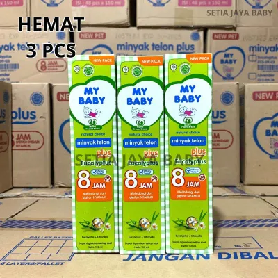 PAKET 3 PCS My Baby Minyak Telon Plus 150 ml - Minyak Anti Nyamuk 8 Jam Hemat 3 Pcs