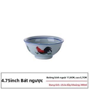 Bộ Đồ Ăn Bằng Gốm Sứ Cổ Điển Trung Quốc Phong Cách Nông Thôn Bộ Bát Đĩa Hình Con Gà Cao Cấp Dùng Trong Nhà Khách Sạn