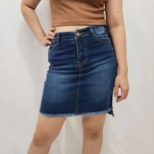 Rok Span Pendek Jeans Dua Warna 9005