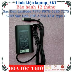 Sạc laptop Dell Latitude 7370 P67G 5285 7275 5289 Sạc Dell 20V-2.25a-45W type C