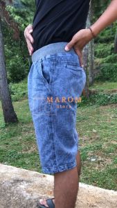 Celana Jeans Pendek Pria Jumbo Pinggang Karet Biru Snow BIG Size 27 Sampai 44