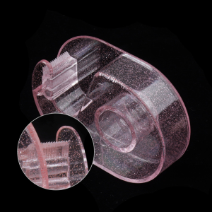 Portable Mini Lash Tape Dispenser Transparent Plastic Eyelash Extension Tape Cutter Small Handheld Tape Cutting Beauty Tools