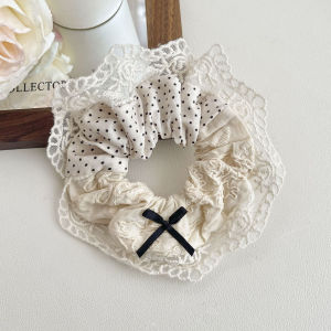 โบว์ผูกผมสไตล์เกาหลีลายลูกไม้ เครื่องประดับผมสำหรับผู้หญิง เครื่องประดับผมแบบยางยืดสำหรับผู้หญิง