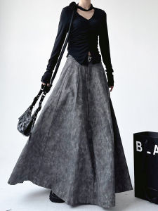 Tie-Dye A-Line Mini Skirt Womens Spring Autumn New Style High Waist Polyester Fabric Commute Simple Design Slimming Effect