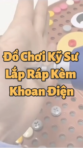 [Đồ chơi giáo dục] Bộ Đồ Chơi Kỹ Sư Lắp Ráp Kèm Khoan Điện - Đồ Chơi Vặn Ốc Vít - Cho Bé Từ 3 Tuổi