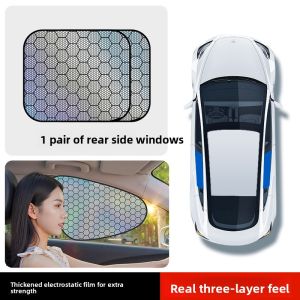 HELLOLEIBOO | Car Sunshade Curtain Baby Privacy Glass Heat Insulation Side Window Sun Protection Light Blocking Board For Small Cars