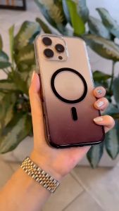 Ốp Lưng Keephone Lillian Trong Suốt Gradient Ánh Kim Tuyến Hỗ Trợ Sạc Không Dây Magnetic Cho Iphone 16 Pro Max