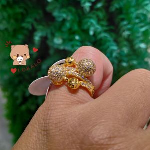 (Có Video) Nhẫn Nữ Mạ Vàng 18k Hạt Châu Cao Cấp Sáng Lấp Lánh - Dành Chị Em Làm Đẹp Đi Tiệc Bar Hằng Ngày - Lokalo 30822
