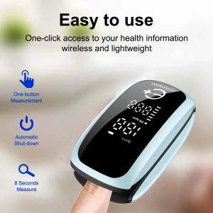 Blood Oxygen Saturation Monitor Digital LED Display Child Rechargeable Medical Oximeter Strap Lanyard Fingertip Pulse Oximeter