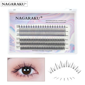 NAGARAKU DIY Fish Tail Cluster Eyelash Individual Lashes A/M Shape Eyelash Extension Cílios False Eyelashes Supplies Lighter