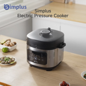 Simplus 6L Electric Pressure Cooker Rice Cooker 14 Preset Menus 70kPa Quick Cook Non-Stick Large Capacity