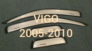 กันสาด กันลม คิ้ สีทอง รุ่น 2ประตู+แค๊บ โตโยต้า วีโก้ Toyota Vigo 2005 2006 2007 2008 2009 2010 ใส่ร่วมกันได้ A