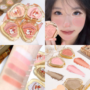 XIXI Pink Blush Platte Portable Natural Naked Makeup Matte Cheek Student Monochrome Brightening Face Blush Makeup Cosmetic
