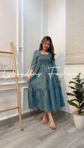 Ghaudens - Long Dress Coral Flow Ruffle 3011-29/30