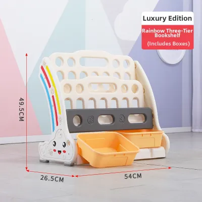 SuoErnuo | 2-in-1 Childrens Bookshelf and Toy Storage Rack