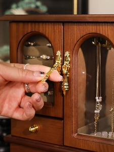 Exquisite solid wood jewelry box jewelry storage cabinet | high-value jewelry storage wedding gift birthday gift