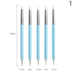 5 Cái/bộ Bộ Dụng Cụ Điêu Khắc Bằng Silicon DIY Dotting Carving Brush Cho Đất Sét Đồ Gốm Sứ Nghệ Thuật Làm Móng - Chất Liệu Nhựa