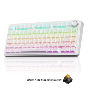 AULA | AULA F75 HE Tri-Mode Wireless Magnetic Switch Keyboard 75% Hot Swap 8K Polling Hall Effect RGB 4000mAh Rapid Trigger Low Latency