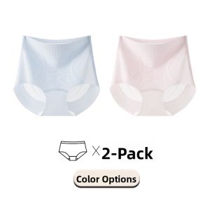 Miiow | High Waist Antibacterial Extended Crotch Comfortable Womens Underwear Breathable Triangle Panties Abdomen Shaping No Butt Squeezing