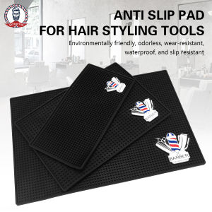 Barber SalonTool Mat Non-Slip Black Waterproof And Heat-Resistant PVC Sation Hairdressing Accessories Storage Pad
