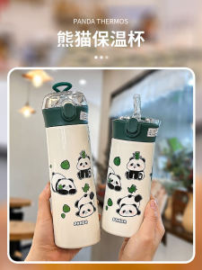 Gấu Trúc Trẻ Em Giữ Nhiệt Cốc Ống Hút Cốc Nước Bé Trai Và Bé Gái Trường Đặc Biệt Cho Trẻ Sơ Sinh Ăn Bình Nước Cách Nhiệt Bằng Thép Không Gỉ