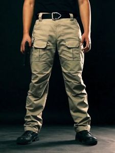 PLOVER Men waterproof cargo pants Tactical Pants outdoor hiking pants Oversized multi-pocket trousers Wear-resistant and breathable