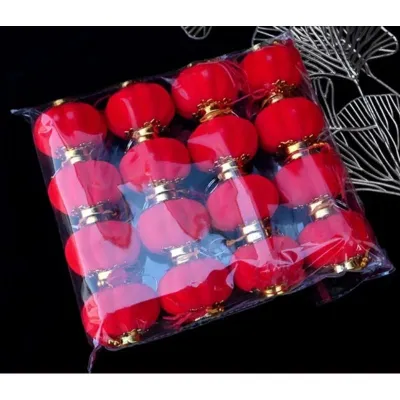 30 Pcs Lampion Beludru Mini Gantungan Sincia Imlek/Lampion Bludru Pohon