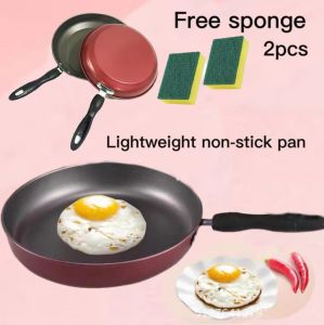 Fu billion Non-stick Pan Stainless Steel Medical stone Free 2pcs Sponge Gas Range steak breakfast