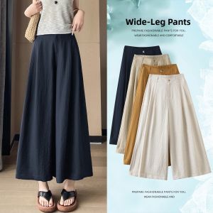 La Chapelle | Linen Summer Loose Wide Leg Pants For Petite UV Protection