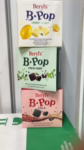 Date 12/26  Socola Beryls Bpop 50g socola đen đắng nguyên chất (Cola  Mint  Lemon Salt )