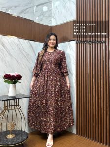 MiDI DRESS RAYON MOTIF//DRESS RAYON//PERMATÀ DRESS//DRESS HAWET